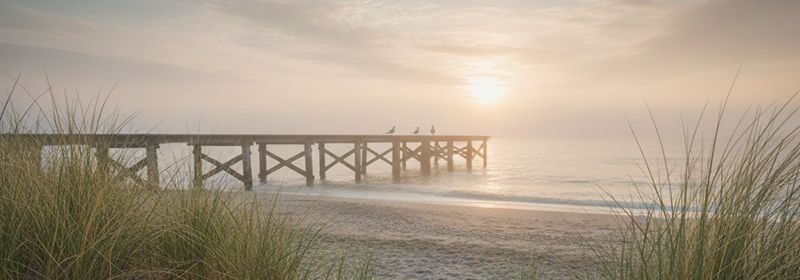 Meerblick mit einem Steg